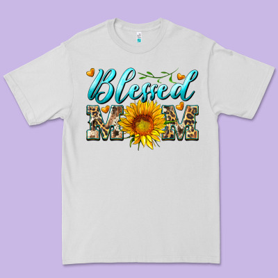 Blessed Mom With Sunflower Premium Tee Designed By Artiststas