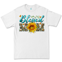 White blessed mom with sunflower Premium Tee - Artiststas