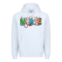 White Easter Nurse Premium Hoodie - BundleAndBundleShop