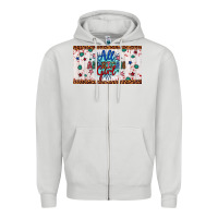 Dove Grey all american girl Zipper Hoodie - Artiststas
