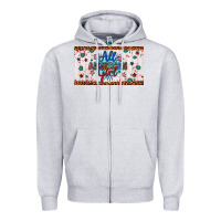 Heather Grey all american girl Zipper Hoodie - Artiststas