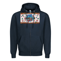 Navy all american girl Zipper Hoodie - Artiststas