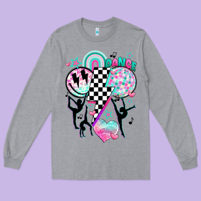 Retro Dance Long Sleeve Tee Designed By Jahusdesignshop