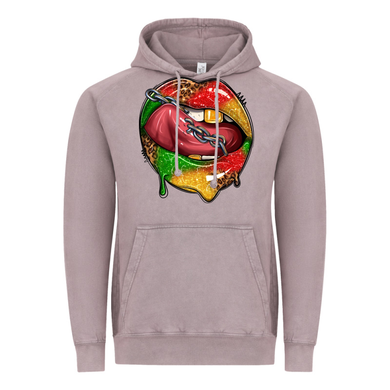 Juneteenth Day Lips Vintage Hoodie by texasbilliewilder | Teevron