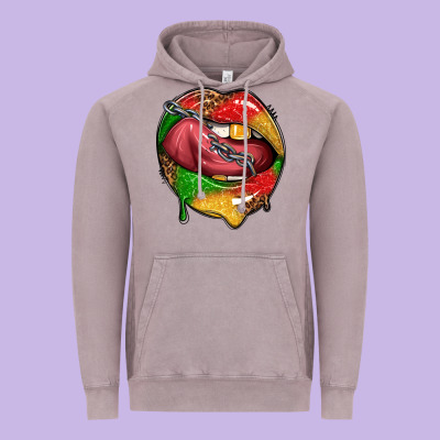 Vintage Hoodie juneteenth day lips