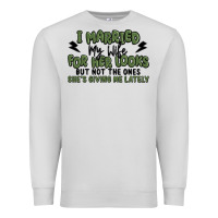 Dove Grey i married my wife for her looks Premium Sweatshirt - MaliasSmallBusiness
