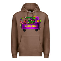 Chestnut mardi grass umbrella with truck Premium Hoodie - AdoDesignShop