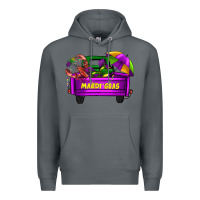 Rock mardi grass umbrella with truck Premium Hoodie - AdoDesignShop