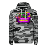 Slate Camo mardi grass umbrella with truck Premium Hoodie - AdoDesignShop