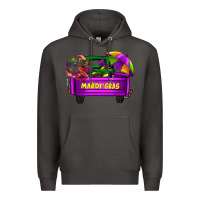 Smoke mardi grass umbrella with truck Premium Hoodie - AdoDesignShop