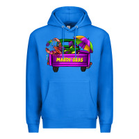 True Royal mardi grass umbrella with truck Premium Hoodie - AdoDesignShop