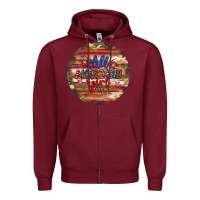 Burgundy all american girl Zipper Hoodie - Artiststas