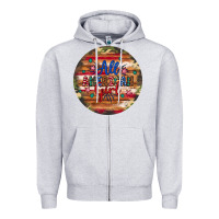Heather Grey all american girl Zipper Hoodie - Artiststas
