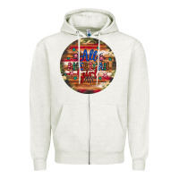Oatmeal Heather all american girl Zipper Hoodie - Artiststas