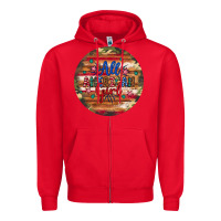 Red all american girl Zipper Hoodie - Artiststas