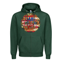 Sports Green all american girl Zipper Hoodie - Artiststas