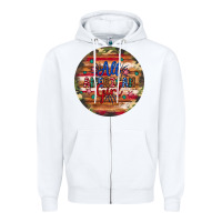 White all american girl Zipper Hoodie - Artiststas
