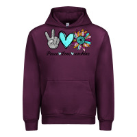 Mauve Wine Peace Love Sunshine Urban Hoodie - Bettercallsaul