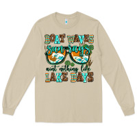 Mushroom boat waves sun rays aint nothing like lake days Long Sleeve Tee - AdoDesignShop
