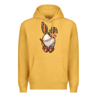 Mustard Baseball Easter Bunny Premium Hoodie - BundleAndBundleShop