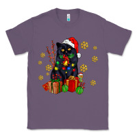 Lavender black cat meowy christmas Classic Tee - AdoDesignShop