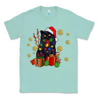 Seafoam black cat meowy christmas Classic Tee - AdoDesignShop