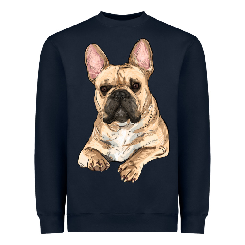 French Bulldog Sitting Heavyweight Sweatshirt by RanaPortraitStore | Teevron