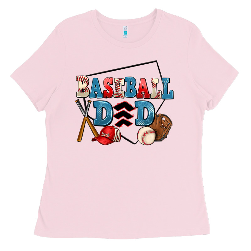 Baseball Dad Ladies Tee by AdoDesignShop | Teevron