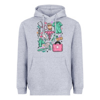 Heather Grey can't talk right now doing medical assistant stuff Heavyweight Hoodie - MaliasSmallBusiness