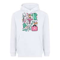 White can't talk right now doing medical assistant stuff Heavyweight Hoodie - MaliasSmallBusiness