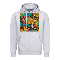 Heather Grey school bus and leopar seamless pattern Zipper Hoodie - BundleAndBundleShop