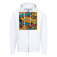 White school bus and leopar seamless pattern Zipper Hoodie - BundleAndBundleShop