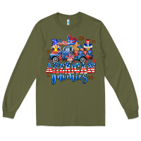 Army Green American truck gnomes Long Sleeve Tee - AdoDesignShop