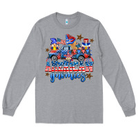 Heather Grey American truck gnomes Long Sleeve Tee - AdoDesignShop