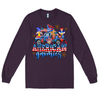 Plum American truck gnomes Long Sleeve Tee - AdoDesignShop