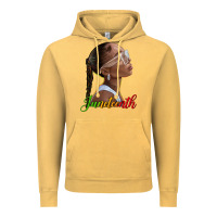 Vintage Mustard juneteenth black woman Vintage Hoodie - texasbilliewilder