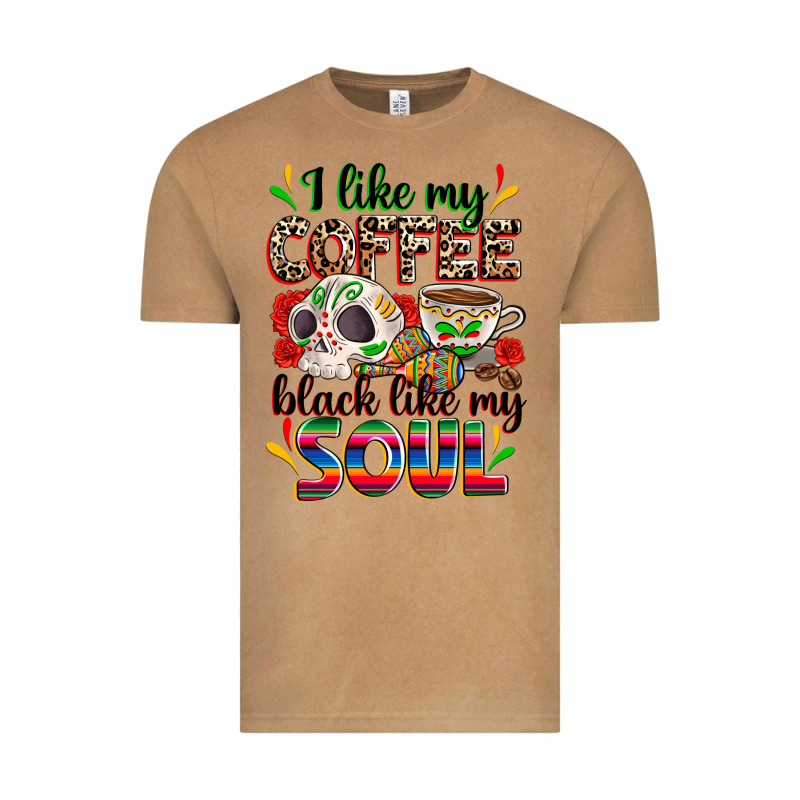 I Like My Coffee Black Like My Soul Vintage Tee by Zillion Design Studio | Teevron
