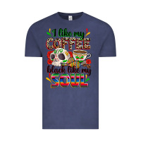 Vintage Denim i like my coffee black like my soul Vintage Tee - Zillion Design Studio