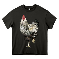 Asphalt wyandotte rooster Heavy Core Tee - LillyAllenDesigns
