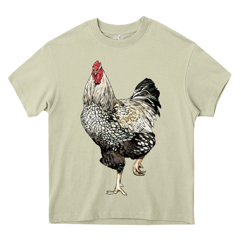 Wyandotte Rooster Heavy Core Tee by LillyAllenDesigns | Teevron