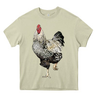 Mossy wyandotte rooster Heavy Core Tee - LillyAllenDesigns