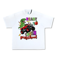 White ready to crush preschool Urban Heavy Tee - Zillion Design Studio