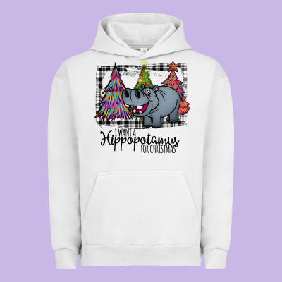 I Want Hippopotamus For Christmas Urban Hoodie Designed By Bettercallsaul