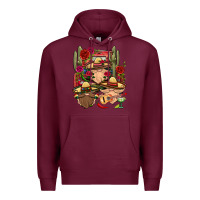 Burgundy Mexican Gnomies Truck Premium Hoodie - BundleAndBundleShop