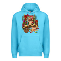 Ocean Blue Mexican Gnomies Truck Premium Hoodie - BundleAndBundleShop