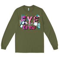 Army Green eye crew Long Sleeve Tee - JahusDesignShop