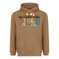 Toasted Coconut life is better at the beach Heavyweight Hoodie - MaliasSmallBusiness