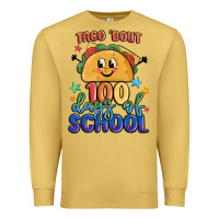 Antique Gold taco bout 100 days of school Premium Sweatshirt - MaliasSmallBusiness