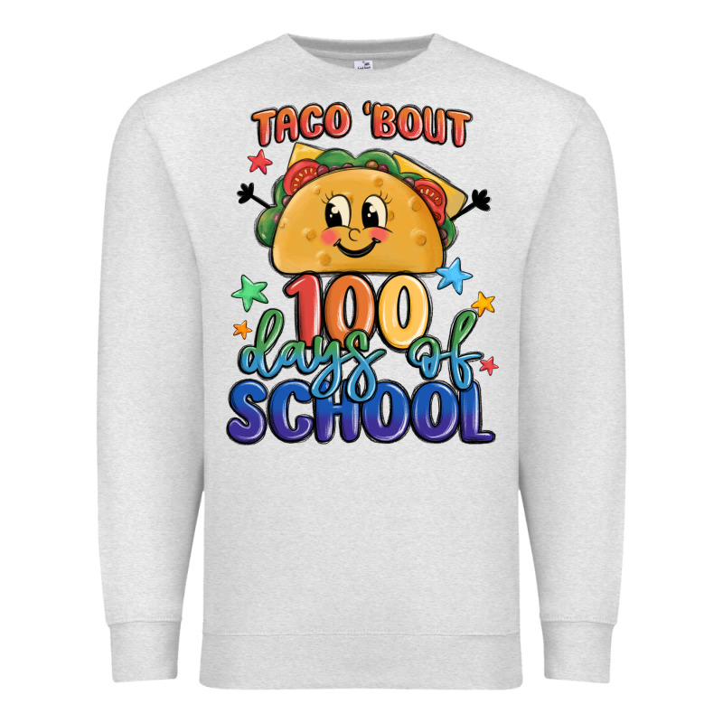 Taco Bout 100 Days Of School Premium Sweatshirt by MaliasSmallBusiness | Teevron