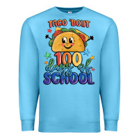 Ocean Blue taco bout 100 days of school Premium Sweatshirt - MaliasSmallBusiness
